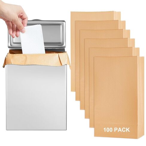 Tioncy 1 Pcs Sanitary Napkin Receptacle with 100 Feminine Hygiene Liner Bag Wall Mounted Tampon Holder for Bathroom Sanitary Napkin Disposal Bags Tampon Disposal Bin for Home Public Restrooms in Kuwait