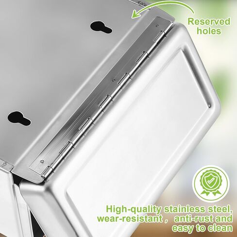 Tioncy 1 Pcs Sanitary Napkin Receptacle with 100 Feminine Hygiene Liner Bag Wall Mounted Tampon Holder for Bathroom Sanitary Napkin Disposal Bags Tampon Disposal Bin for Home Public Restrooms in Kuwait