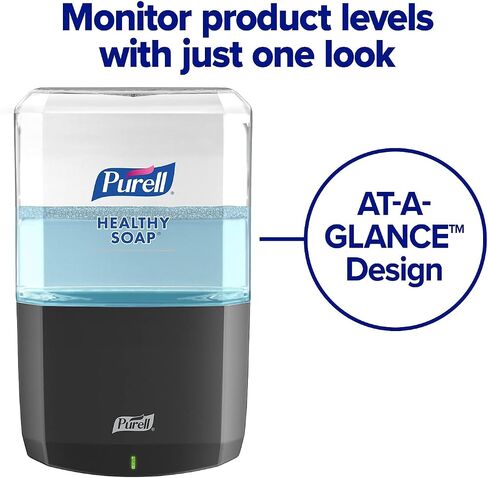 PURELL ES8 Automatic Soap Dispenser, Graphite, for 1200 mL PURELL ES8 HEALTHY SOAP Refills (Pack of 1) - 7734-01 - Manufactured by GOJO, Inc. in Kuwait