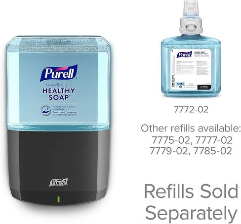 PURELL ES8 Automatic Soap Dispenser, Graphite, for 1200 mL PURELL ES8 HEALTHY SOAP Refills (Pack of 1) - 7734-01 - Manufactured by GOJO, Inc. in Kuwait
