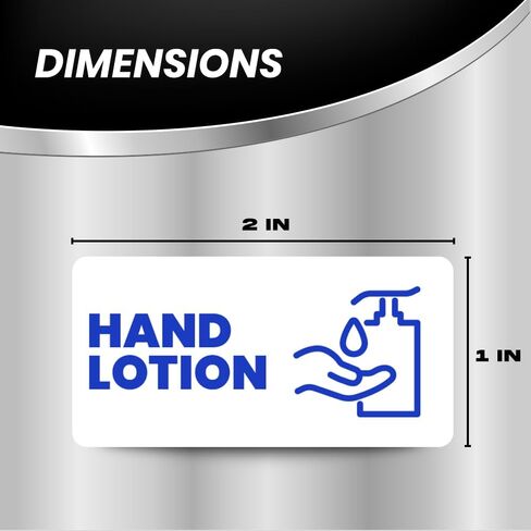 Commercial Hand Lotion Sticker Set | Commercial Hand Lotion Dispenser Sticker Label | Modern Design | Commercial Business, Office, and Home | Waterproof, Ultra-Durable – USA Made (2x1 inch), 4 Labels in Kuwait