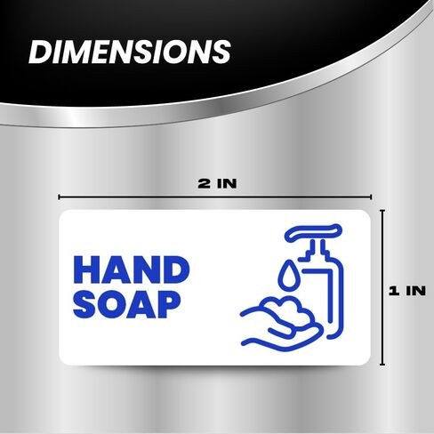 Commercial Hand Lotion Sticker Set | Commercial Hand Lotion Dispenser Sticker Label | Modern Design | Commercial Business, Office, and Home | Waterproof, Ultra-Durable – USA Made (2x1 inch), 4 Labels in Kuwait