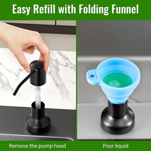 Soap Dispenser for Kitchen Sink and Extension Tube Kit, Stainless Steel SoapDispenser with 47 Inches Tube Connects Directly to Soap Bottle, Hand and Dish Soap Dispenser Pump （Brushed Nickel） in Saudi Arabia