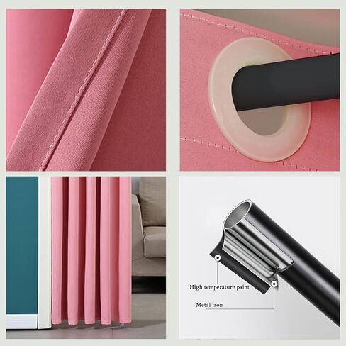 HIYOUGO Fitting Room Clothing Store, Simple Portable Dressing Room Wall-Mounted Changing Room with U Shaped Rod Privacy Screen for forboutique Retail Store Kiosk Shop (Size:80x85x200cm,Color:Pink) in Saudi Arabia