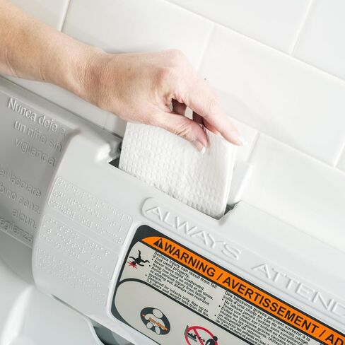 الأسس الأسس كلاسيكية تغيير الطفل الأفقي محطة مع لوحة تركيب جبل ، مثبتة على الحائط ، سعة وزن 250 رطلا ، حزام أمان قابل للتعديل واحد وبطانة-أسود (100-EH-BP-02) in Kuwait