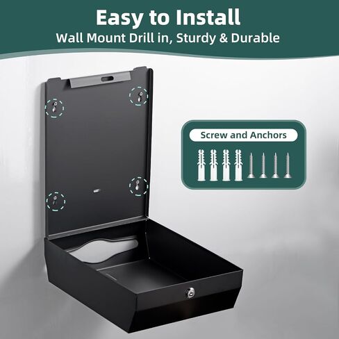 Paper Towel Dispenser Wall Mount, Large Commercial C/Z Tri Fold Multifold Hand Towels Dispenser, Brushed Stainless Steel Paper Towel Holder with Lock for Bathroom, Restroom and Public Places in Saudi Arabia