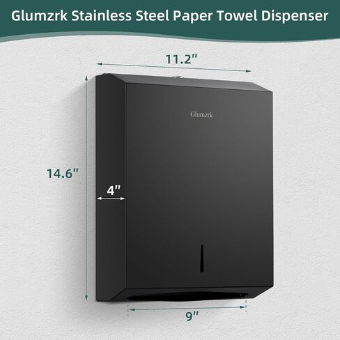 Paper Towel Dispenser Wall Mount, Large Commercial C/Z Tri Fold Multifold Hand Towels Dispenser, Brushed Stainless Steel Paper Towel Holder with Lock for Bathroom, Restroom and Public Places in Saudi Arabia