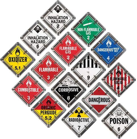لافتة Flip Aluminium Hazmat ، 15-Legend ، صياغة ، 13.75 "× 13.75" لوحة خلفية غير مصممة ، Corners ، J. J. Keller & Associates ، Inc. in Saudi Arabia