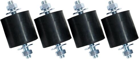 Yarssihha 4 Pack M8 Anti-Vibration Rubber Isolator Mounts, 40x40mm Rubber Studs Shock Absorber, Cylindrical Vibration Isolators for Diesel Engines, Air Compressors, Vibration Motor in Kuwait