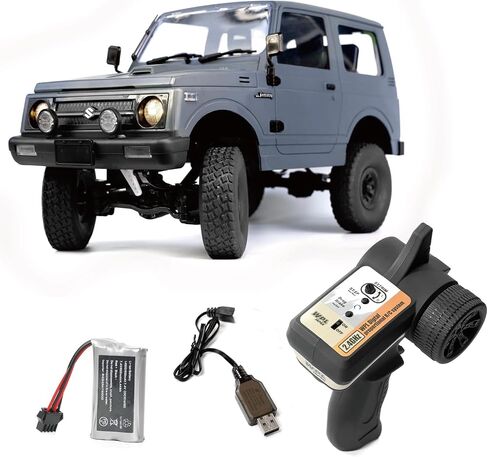 WPL JAPAN RC Crawler 1/10 SUZUKI JIMNY (JA11) - زاحف صخور في الهواء الطلق 4WD مع البطارية والتحكم عن بعد وعلامة متوافقة (الزيتون) in Saudi Arabia