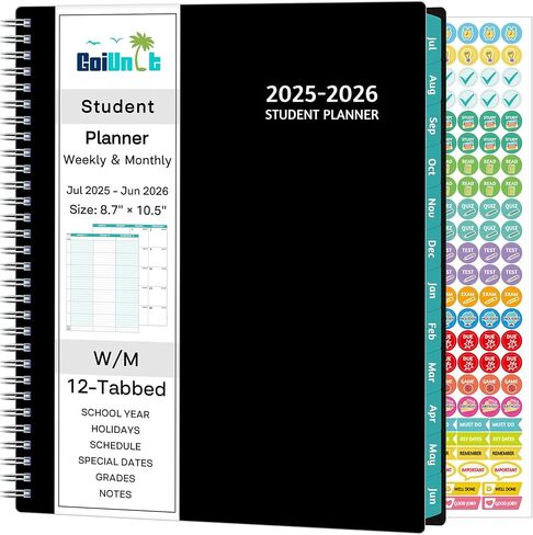 مخطط الطلاب 2025-2026 ، تقويم مخطط العام الدراسي الأسبوعي والشهري ، يوليو 2025-يونيو 2026 ، 8.5 "× 10.5" in Kuwait