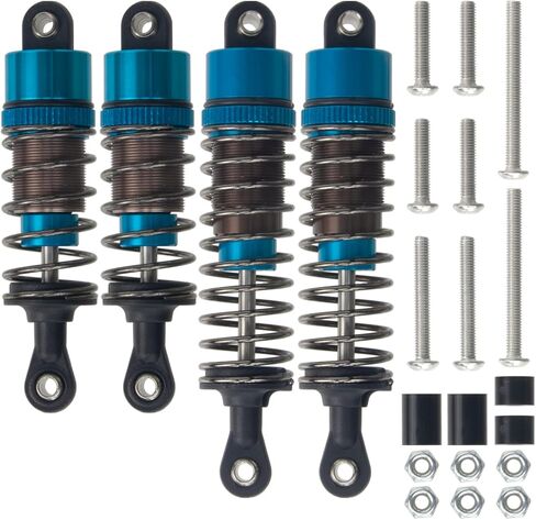 Aluminum Oil Shock Absorber Set 4Pcs RC Dampers For Tamiya ORV Chassis The Frog Subaru Brat Monster Beetle Blackfoot 1/10 Off-Road Car Upgrade Parts in Kuwait