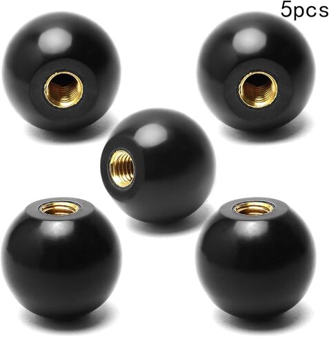 5pcs 3/8 "-16 مقابض كرة ملولبة ، 1 3/8" أنثى مقبض الكرة ، 5/8 "عمق الخيط ، 1/16" ملعب الخيط ، 2/5 "الخيط ديا الأنثى ، Bakelite مقبض الكرة الحرارية مقبض العشب الأسود الأسود in Saudi Arabia