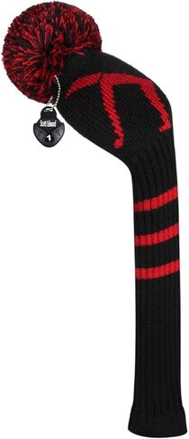 Scott Edward 1PCS Driver Knitted Golf Club Cover Head Cover with a Pom Pom Fits Well Driver Wood Club with Rotating Number Tags for Male/Female Golfers (Fox) in Saudi Arabia