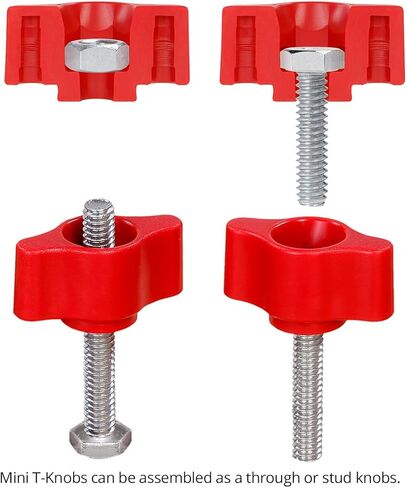 Woodpeckers T-Track Multi-Knob Set, 10-Pack, Use as Through or Stud Knobs, Fits 1/4" Hex Bolts - MMKB1410 in Kuwait