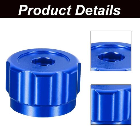 Tophomer 2pcs مقبض عجلات دائرية 1.34 * 0.87in ، مقابض الصنبور مقاييس التبريد مقاييس مقبض الاستعانة مربعة بعجل ، أحمر ، أزرق in Kuwait