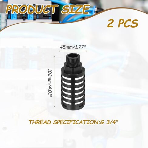 MECCANIXITY 2PCS Pneumatic Exhaust Muffler, g 3/4" Thread Male Plastic Muffler Air Fitting for Pneumatic Tools and Industrial Machinery in Saudi Arabia