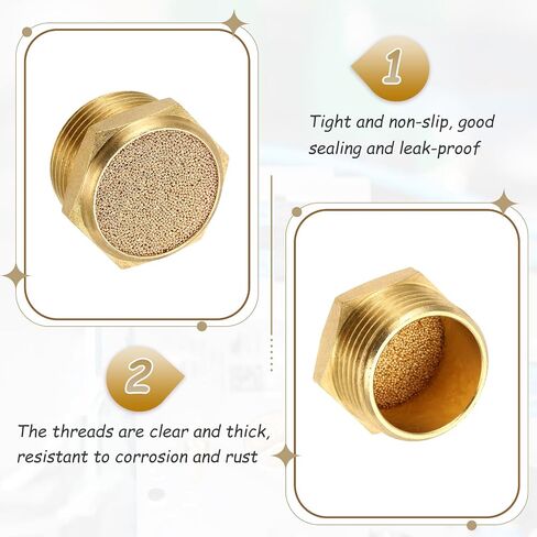 Meccanixity 1pcs مكوّل ضاغط الهواء ، 3/4 "NPT-26MM ذكور عادم برونزي متلاحم للأدوات الهوائية الآلات الصناعية ، شقة in Kuwait