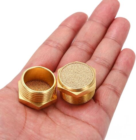 Meccanixity 1pcs مكوّل ضاغط الهواء ، 3/4 "NPT-26MM ذكور عادم برونزي متلاحم للأدوات الهوائية الآلات الصناعية ، شقة in Kuwait