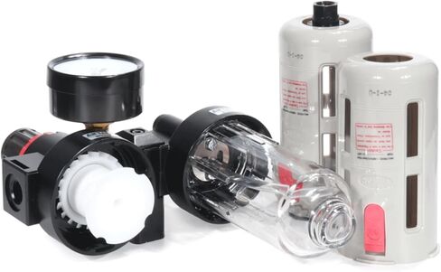 منظم مرشح الهواء المضغوط Combo Combo Airtac BFC2000 1/4''npt 0-140 psi مع مقياس الضغط نصف الصرف 3 في 1 FR.L وحدة in Kuwait