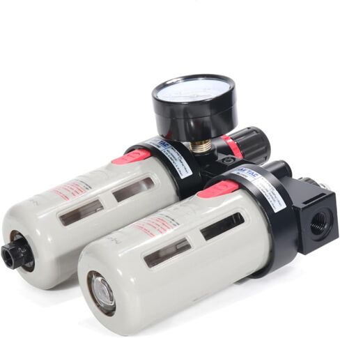 منظم مرشح الهواء المضغوط Combo Combo Airtac BFC2000 1/4''npt 0-140 psi مع مقياس الضغط نصف الصرف 3 في 1 FR.L وحدة in Kuwait