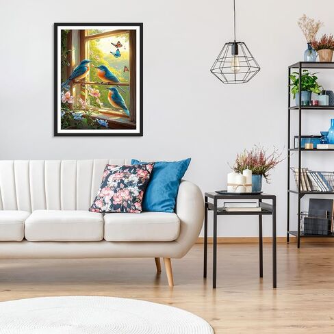 Mogtaa Gnomes مجموعات فن الماس للبالغين ، 5Dات مجموعات الطلاء الماس كاملة الحفر للبالغين المبتدئين ، DIY شاطئية مستديرة الماس للبالغين ، GEM Art Home Wall Decor in Kuwait