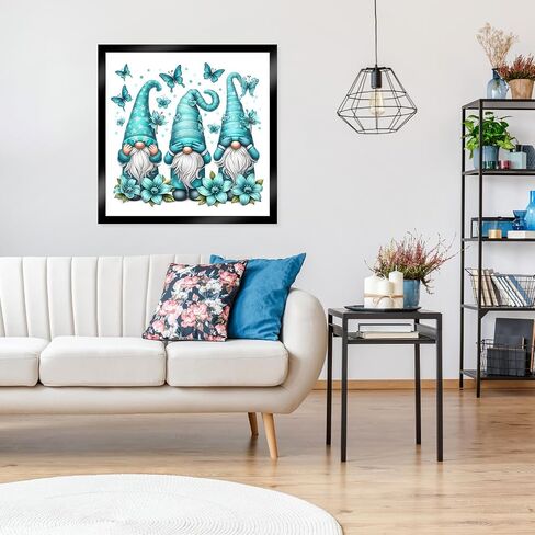 Mogtaa Gnomes مجموعات فن الماس للبالغين ، 5Dات مجموعات الطلاء الماس كاملة الحفر للبالغين المبتدئين ، DIY شاطئية مستديرة الماس للبالغين ، GEM Art Home Wall Decor in Kuwait