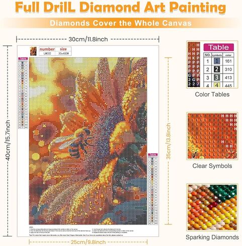 MOGTAA Gnomes Diamond Art Kits for Adults, 5D Full Drill Diamond Painting Kits for Adults Beginner, DIY Beach Round Diamond Dots for Adults, Gem Art Home Wall Decor 12 X 12Inch in Kuwait