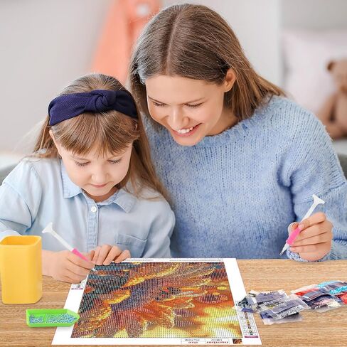 MOGTAA Gnomes Diamond Art Kits for Adults, 5D Full Drill Diamond Painting Kits for Adults Beginner, DIY Beach Round Diamond Dots for Adults, Gem Art Home Wall Decor 12 X 12Inch in Kuwait