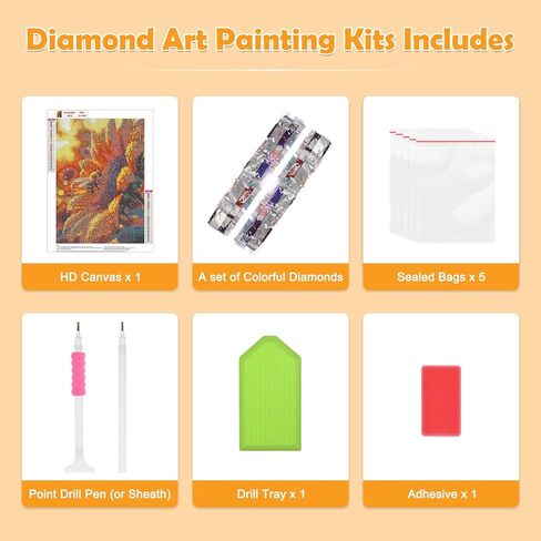MOGTAA Gnomes Diamond Art Kits for Adults, 5D Full Drill Diamond Painting Kits for Adults Beginner, DIY Beach Round Diamond Dots for Adults, Gem Art Home Wall Decor 12 X 12Inch in Kuwait