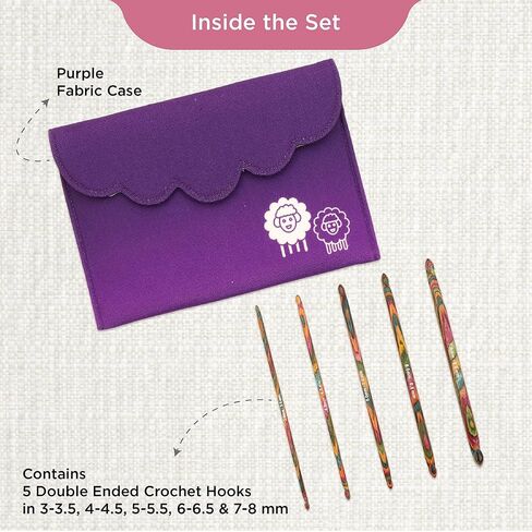 Knitpro Zing مجموعة خطاف الكروشيه Deluxe 1 | 9 أحجام أمريكية (2 مم إلى 6 مم) in Kuwait