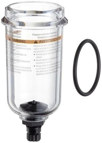 Parker PS732P Polycarbonate Bowl with Twist Drain for 06, 11F and 06E Series Filter/Regulator, 4.4oz Capacity, 150 psig in Kuwait