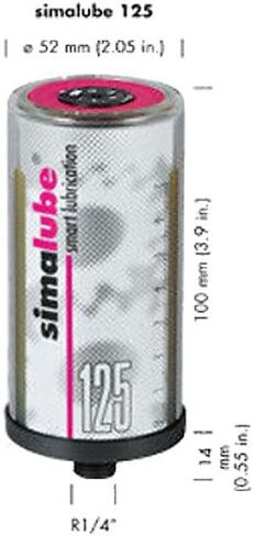 Simatec Simalube 125ml نقطة واحدة تلقائية تحمل التشحيم 10 PCS (الشحوم متعددة الأغراض) in Saudi Arabia