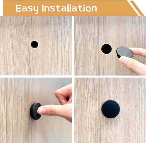 125PCS 8 Sizes Black Rubber Plugs for Round Holes Silicone Plugs, 1" 3/4" 5/8" 1/2" 3/8" 5/16" 1/4" 1/5" Round Hole Plug Snap Locking, Used for Furniture DD028-b in Kuwait