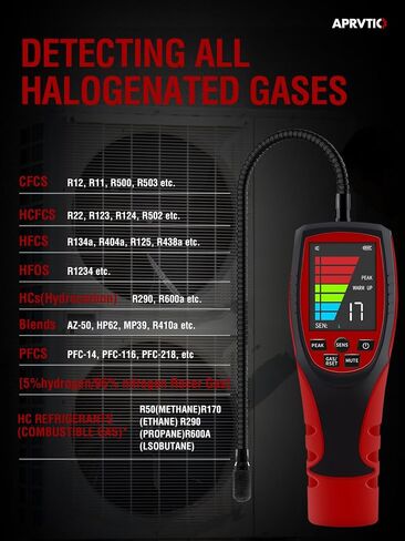 HVAC SORGERANT و CANGECTURE TEAK القابلة للاحتراق [2025 ترقية] ، APRVTIO ALD-200 Pro Freon Detector ، شاشة كبيرة 2.6 ' in Kuwait