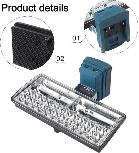 LED مصباح العمل المتوافق مع بطارية بوش لي أيون 8 بوصة المصباح الكهربائي الشعلة 84 مصابيح LED LED LOW LOW LIME LAMP in Saudi Arabia