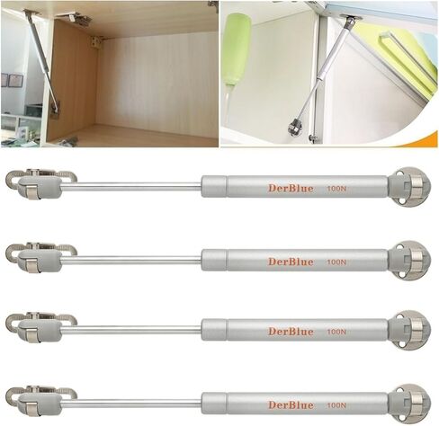 DerBlue 4-Pack 10inch 100N/25lb Gas Struts for Cabinets - Professional Cabinet Shocks and Gas Struts in Kuwait
