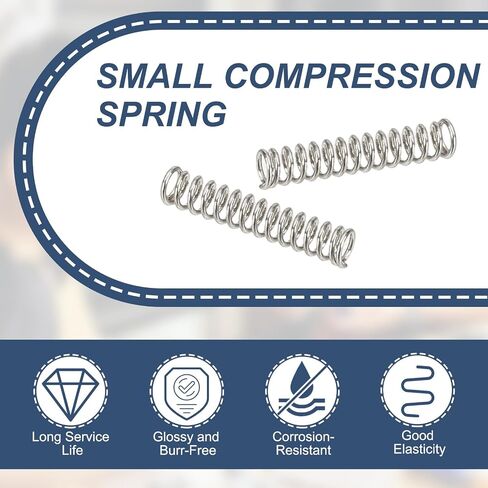 MECCANIXITY Compression Spring 2 mm OD 0.3 mm Wire 10 mm Free Length 304 Stainless Steel Small Extension Spring for DIY Projects Home Shop Repairs (Silver Tone, Pack of 10) in Saudi Arabia