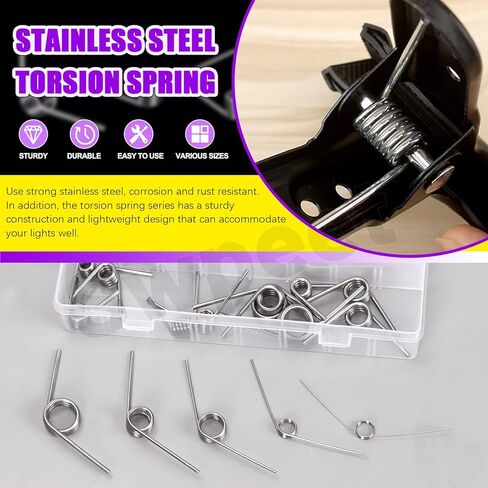 Swpeet 10Pcs 90 Degree Stainless Steel Torsional Springs 1.5mm Wire Diameter 10mm Outside Diameter, 40mm Tiny Torsional Spring Mechanical Small Torsion Spring for Home Repair Woodworking DIY Project in Saudi Arabia