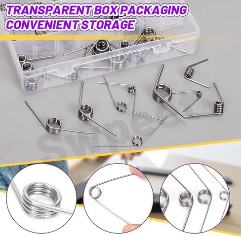 Swpeet 10Pcs 90 Degree Stainless Steel Torsional Springs 1.5mm Wire Diameter 10mm Outside Diameter, 40mm Tiny Torsional Spring Mechanical Small Torsion Spring for Home Repair Woodworking DIY Project in Saudi Arabia