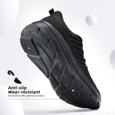 Mens Wide Walking Shoes Soft Sole Non Slip Running Comfortable Tennis Breathable Athletic Gym Workout Sport Sneakers in Kuwait