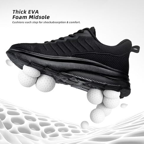 Mens Wide Walking Shoes Soft Sole Non Slip Running Comfortable Tennis Breathable Athletic Gym Workout Sport Sneakers in Kuwait