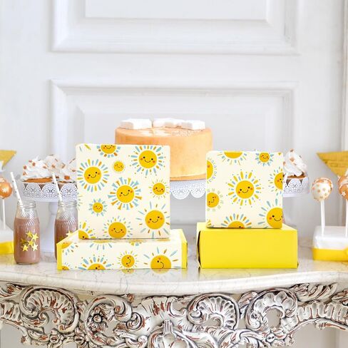 Jarthenaamcs Sun Smile Smile Wabs Duff Paper -Mini Roll- 17in × 32.8 قدمًا رحلة أول حول ورق Sun Glack Wrap Paper الأصفر المطبوع من أشعة الشمس المصنوعة in Kuwait