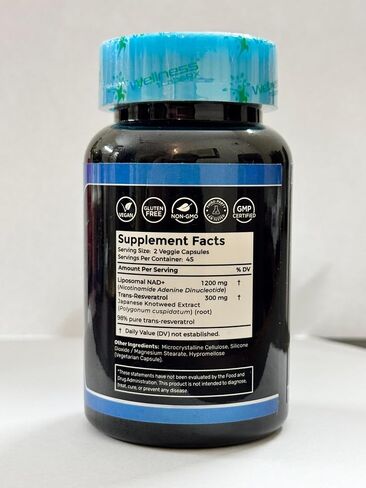 NAD Supplement, 1500mg - Liposomal NAD+ Supplement with Resveratrol, NAD Plus Boosting - Support Cellular Health, Stamina & Healthy Aging - Ultra Strength Capsules, USA Made - 6 Pack in Saudi Arabia