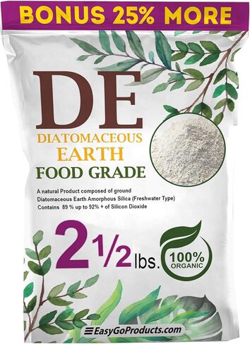 درجة الغذاء الأرضية الدياتوم - 100 ٪ طبيعية العضوية - آمنة للبشر والحيوانات الأليفة - مسحوق المياه العذبة - كيس مغلق in Kuwait