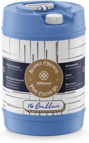 100% Pure Castor Oil - 5 Gallon Pail - Ideal for Industrial Lubricants and Coatings in Kuwait