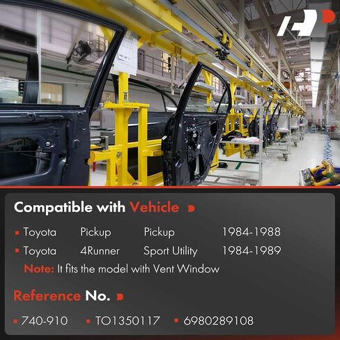 A-Premium Manual Window Regulator Compatible with Toyota 4Runner 1984-1989 Sport Utility Pickup 1984-1988 Pickup Front Left Driver Side in Kuwait