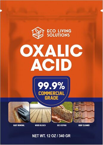 Oxalic Acid 99.9% Deck Stain Remover & Wood Stain Remover | Metal Cleaning & Rust Stain Removal - 12 Oz in Kuwait