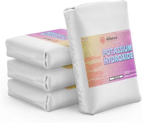 رقائق هيدروكسيد البوتاسيوم KOH - 2200 رطل (40 كيس) - حجم كبير للصناعة الثقيلة ، التصنيع الكيميائي in Kuwait