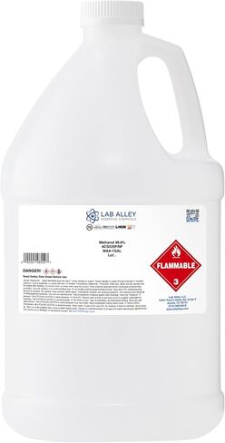 Lab Alley Methanol ≥99.8 ٪ ACS كاشف ، مثالي لمذيب الاستخراج ، مضاد للتجمد - مجموع جالون (حزمة من زجاجات كوارت 4 × 1) in Kuwait